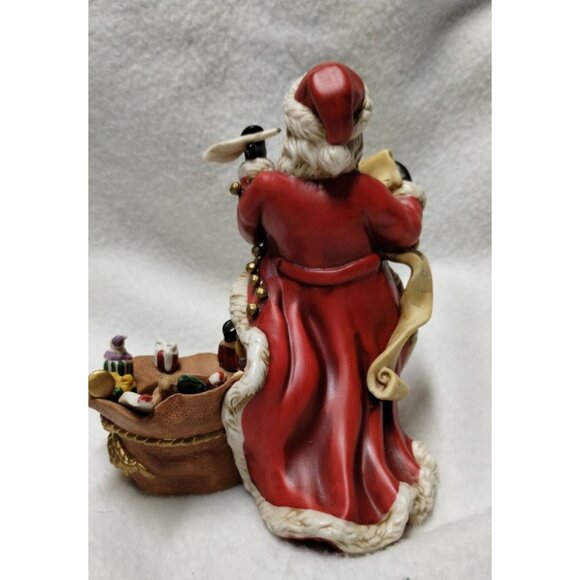 Partylite Santa Claus Tealight Holder wit Toy Bag 7" Tall Hand-Painted - Picture 9 of 15